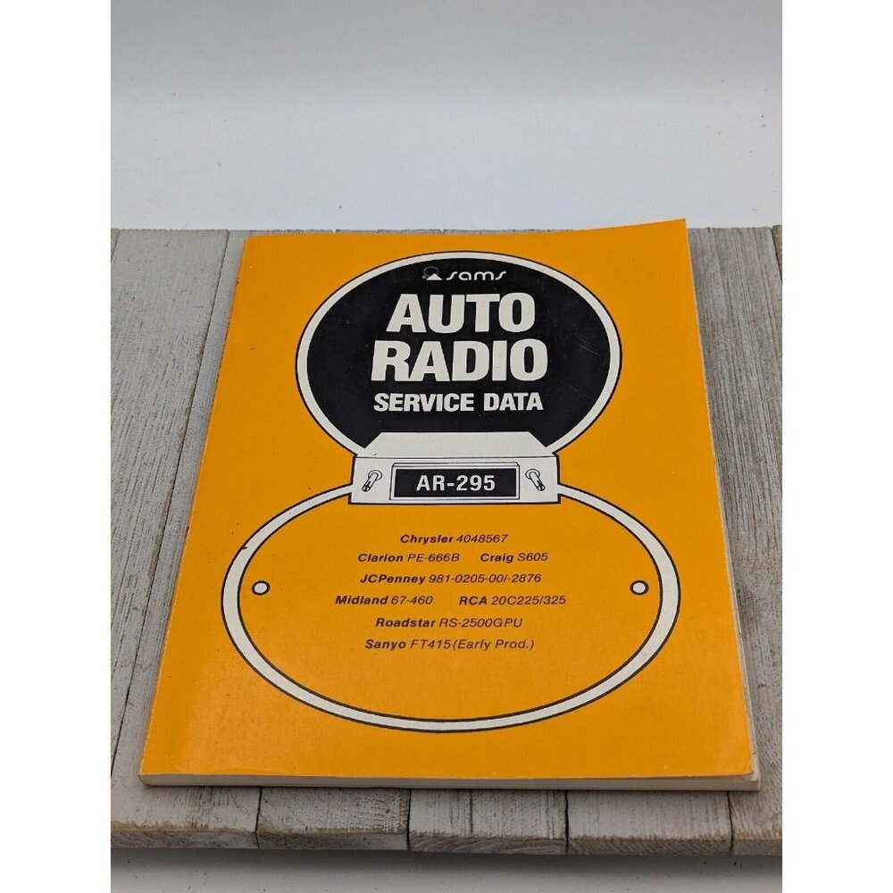 Original Sams Auto Radio Service Data Book AR-295